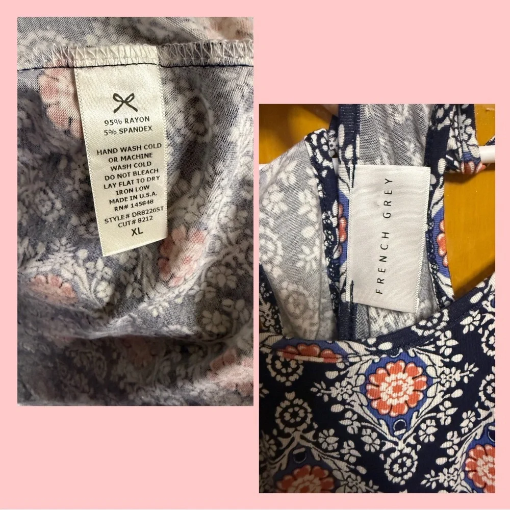 🌊 NWOT French Grey Summer Maxi Dress | Size XL 🌊 - Picture 3 of 3